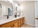 Bathroom featuring double sink vanity with white counter and modern fixtures at 1887 Steeplechase Dr, Rock Hill, SC 29732