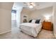 Cozy bedroom featuring neutral tones, a plush bed, and built-in shelving at 1887 Steeplechase Dr, Rock Hill, SC 29732