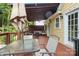 Outdoor deck with brown pergola, exterior furniture, and patio table perfect for entertaining guests at 2308 Blair House Ct, Charlotte, NC 28270