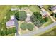 Aerial view of property showcasing home, mature trees, and lot boundaries at 3372 Lee Lawing Rd, Lincolnton, NC 28092