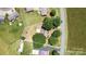 Aerial view of property lines, showcasing the home's location within a serene neighborhood at 3372 Lee Lawing Rd, Lincolnton, NC 28092