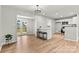 Dining area features a breakfast bar, stools and french doors to outside deck at 3372 Lee Lawing Rd, Lincolnton, NC 28092
