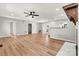 Open-concept living room features recessed lighting and wood-look flooring at 3372 Lee Lawing Rd, Lincolnton, NC 28092