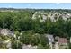 An aerial view of a neighborhood's landscape with homes surrounded by lush green trees at 4439 Brandie Glen Rd, Charlotte, NC 28269