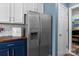 Modern kitchen showcases stainless steel refrigerator, stylish cabinets, and butcher block countertops at 4439 Brandie Glen Rd, Charlotte, NC 28269