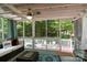 Inviting screened porch offering views of the lush backyard and outdoor seating area at 4439 Brandie Glen Rd, Charlotte, NC 28269
