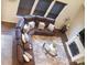 Overhead view of a living room boasting a sectional sofa and glass coffee table at 858 Oak Manor Se Dr, Concord, NC 28025