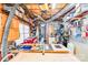 Organized basement workshop with wood-working equipment and ample storage space at 10127 Tallent Ln, Huntersville, NC 28078