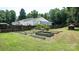 Backyard with fenced perimeter and raised garden beds at 1327 Mount Ulla Hwy, Mooresville, NC 28115