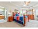 Spacious main bedroom featuring a tray ceiling, accent lighting, and a decorative headboard at 1418 Skidaway Nw St # 427, Concord, NC 28027
