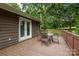 Wooden deck with outdoor seating, ideal for relaxing and enjoying the scenery at 146 Duff St, Gastonia, NC 29715