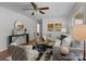 Bright living room featuring an ceiling fan, and stylish decor at 146 Duff St, Gastonia, NC 29715