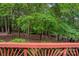 Backyard view from deck featuring a wooded area, providing privacy and a nature feel at 3112 Planters Ridge Rd, Charlotte, NC 28270