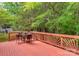 Charming deck features a cozy seating area with views of the lush, green surroundings at 3112 Planters Ridge Rd, Charlotte, NC 28270