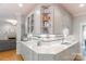 Open kitchen design featuring ample countertop space and gray cabinetry at 3112 Planters Ridge Rd, Charlotte, NC 28270