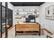 Office featuring custom built-ins, stylish wooden desk and black ceiling at 394 Stonecliff Ln, Clover, SC 29710