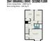 Detailed second floor plan showcasing bedrooms, a hall, walk in closet and bath area at 3941 Briarhill Dr, Charlotte, NC 28215