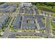 Aerial view of the neighborhood showcasing the layout and landscaping at 4008 Yucca Aly, Charlotte, NC 28217
