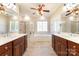 Luxury bathroom with double vanities, soaking tub, walk-in shower, and ceramic tile flooring at 4208 Rosy Billed Ct # 30, Fort Mill, SC 29707