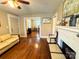 Traditional living room featuring hardwood floors, fireplace, and classic decor at 450 1St Se St, Hickory, NC 28602