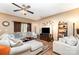 Comfortable living room with a cozy sectional sofa and lots of space at 611 Sawtooth Oak Dr, Landis, NC 28088