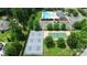Aerial view showcasing community amenities, including tennis courts and a pool with clubhouse, for recreation and leisure at 7011 Hyde Park Dr, Indian Trail, NC 28079