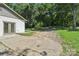 Backyard view shows the parking area in front of the rear of the house at 848 Ike Lynch Rd, Dallas, NC 28034