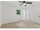 Bedroom with neutral carpet and natural light from a window and with a ceiling fan at 848 Ike Lynch Rd, Dallas, NC 28034