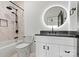 Modern bathroom features a stylish bathtub and sleek lighting at 130 Broken Arrow Dr, Statesville, NC 28677