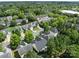 An aerial shot of a neighborhood with tree-lined streets and well-maintained homes at 13247 Eastfield Village Ln, Charlotte, NC 28269