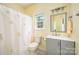Cozy bathroom featuring a shower and tub, providing functionality in a compact space at 13402 Mccoy Rd, Huntersville, NC 28078