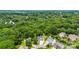Aerial view of neighborhood featuring lush green trees and well-maintained homes at 13832 Queenswater Ln, Charlotte, NC 28273