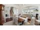 Open concept dining room with stairs and an open view to the living room at 17637 Snug Harbor Rd, Charlotte, NC 28278