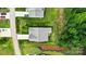 Birds eye view of the backyard with nice landscaping features and trees surrounding at 18619 Mainsail Ct, Lancaster, SC 29720