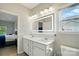 Bright bathroom featuring a double sink vanity and stylish fixtures at 18619 Mainsail Ct, Lancaster, SC 29720