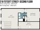 Second floor floorplan showing the layout of the loft, bathroom, bedroom and utility room at 218 Tetcott St, Mooresville, NC 28115