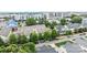 A high angle aerial view of a neighborhood with multiple buildings and rooftops at 2514 Marshall Pl, Charlotte, NC 28203