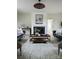 Inviting living room with a fireplace and neutral decor at 408 Ideal Way, Charlotte, NC 28203