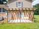Covered patio featuring a pergola in a brick house at 409 Ridge Rd, Clover, SC 29710