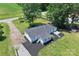 Aerial view of home with lush landscaping, large lot and shed at 5354 Sherrills Ford Rd, Catawba, NC 28609