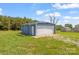Blue garage with an overhanging pergola perfect for projects or storage at 5354 Sherrills Ford Rd, Catawba, NC 28609