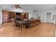 Large living room with hardwood floors, built-in shelves, and a fireplace at 654 9Th N St, Albemarle, NC 28001