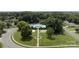 Aerial view of neighborhood pool and manicured grounds at 1003 Snake River Ct, Monroe, NC 28110