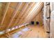 Unfinished attic with exposed beams, sheathing, and flooring, ready for customization at 1004 E Sandy Ridge Rd, Monroe, NC 28112