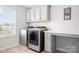 Bright laundry room with modern washer, dryer, and work space at 106 Tuppy Ct, Statesville, NC 28625