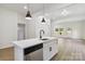 Kitchen island with stainless steel dishwasher and modern faucet at 113 Woodside Ave, Gastonia, NC 28054