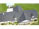 Overhead of a home with an above-ground pool and large back yard at 1238 Shinnville Rd, Cleveland, NC 27013
