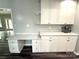 Built-in cabinets and workspace with gorgeous countertops at 1238 Shinnville Rd, Cleveland, NC 27013