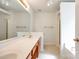 Bathroom featuring a double sink vanity, sleek lighting, and a separate shower and bathtub at 1520 Deer Forest Dr, Fort Mill, SC 29707