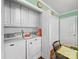 Functional laundry room with white appliances and adjacent dining area at 1634 - B Union Rd, Gastonia, NC 28054